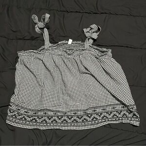 Black and White Plaid tank